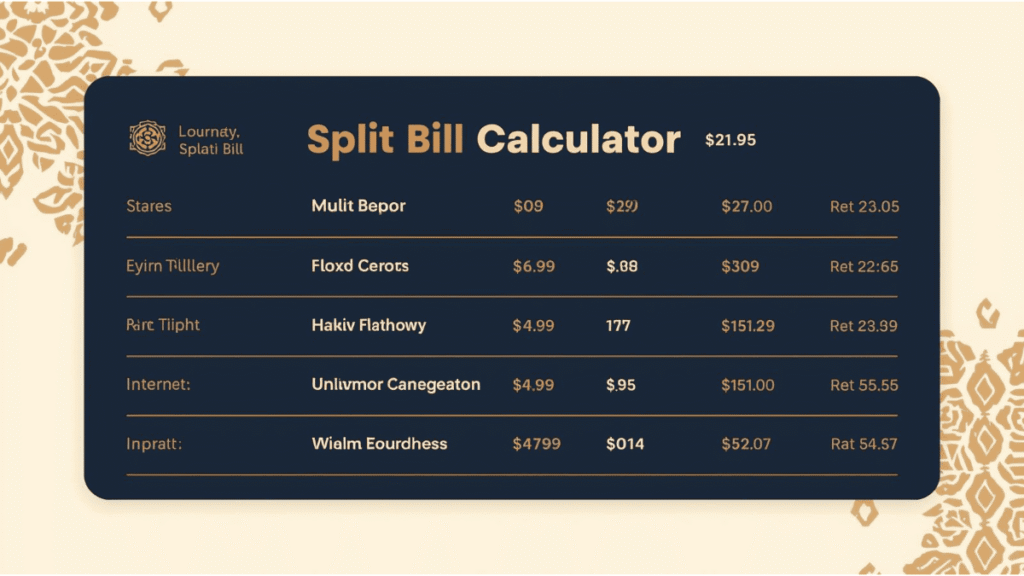 Split Bill Calculator for Indian