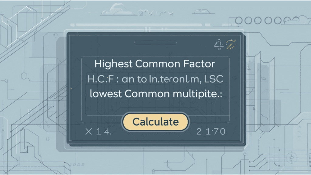 Online H.C.F and L.C.M Calculator